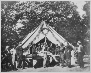 Amputation Performed in Front of Tent, Gettsburg, 1863 (Library of Congress, public domain).