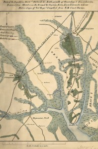 Union Army map of the Pocotaligo-Coosawhatchie Expedition, 21-23 October 1862 (public domain).