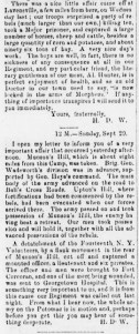 Henry Wharton Camp Advance Letter 29 Sep 1861, Sunbury American, 2 Oct 1861