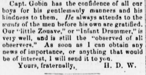Henry Wharton's 10 Sep 1861 Letter with Co. C Roster (pt 3), Sunbury American 14 Sep 1861