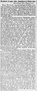 Henry D. Wharton's Letter Home, 3 May 1863, part 1 (Sunbuy American, 30 May 1863)