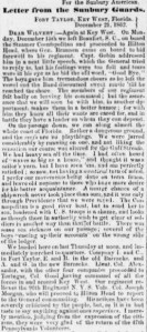 Brig. Gen. Brannan's Departure from Fort Taylor, Pt. 2 (Henry D. Wharton Letter, 21 Dec 1862 in Sunbury American,10 Jan1863)