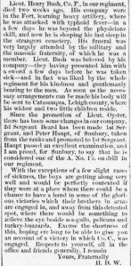 Henry D. Wharton, Camp Brannan Letter, Key West, Florida, 19 Apr 1862-part 2 (Sunbury American 3 May 1862)