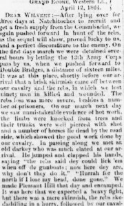 Henry D. Wharton's Letter from Grand Ecore, LA pt. 1 (Sunbury American, 7 May 1864)