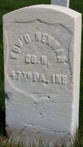 Pvt. Edward Newman (c. 1820-1886), Co. H, 47th Pennsylvania Volunteers, Military Headstone, Dayton National Cemetery, Dayton, Ohio (image provided by and used with permission of photographer, Wendy S. Hockenberry, copyright 2016).