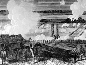 Lincoln Arriving on Horseback at Fort Stevens, 8 July 1864 (Frank Leslie's Illustrated Nespaper, 13 August 1864, public domain).