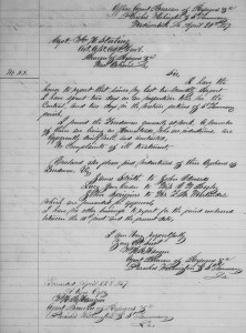 Washington H. R. Hangen's Recommendation of 3 Freedmen's Orphans for Indenture (20 April 1867, public domain).